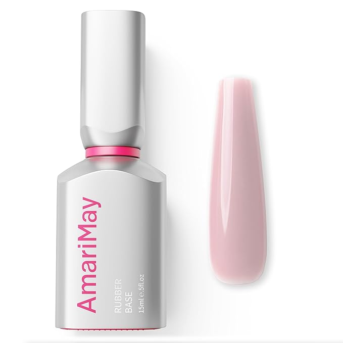 Color Rubber Base Builder Gel, 15ml, Brownish Pink, Sheer Nail Gel, 3-in-1 Soak Off Nail Strengthener UV/LED needed B07.
