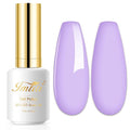 Imtiti Pastel Gel Nail Polish, Lilac Pastel Purple, 0.5 Fl Oz LED UV Gel Polish Spring Summer Easter DIY Nail Art Starter Manicure Salon Kit