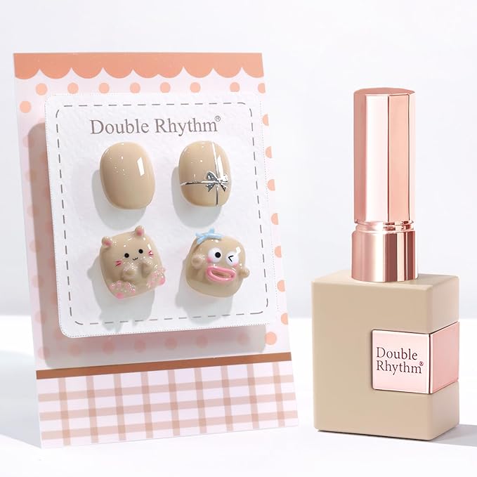 Double Rhythm 0.5 Oz Gel Nail Polish Neutral Natural Same Color Same Bottle Translucent Light Milky Pastel 15ML Manicure French Design Art DIY at Home (Cream Nude-A1498)