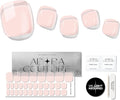 Semi Cured Gel Nail Strips – 32 Pcs Gel Pedicure Stickers - UV Nail Wraps for Toenails, Easy Application, Long Lasting, Salon Quality & UV Light Required - Sheer Blush P