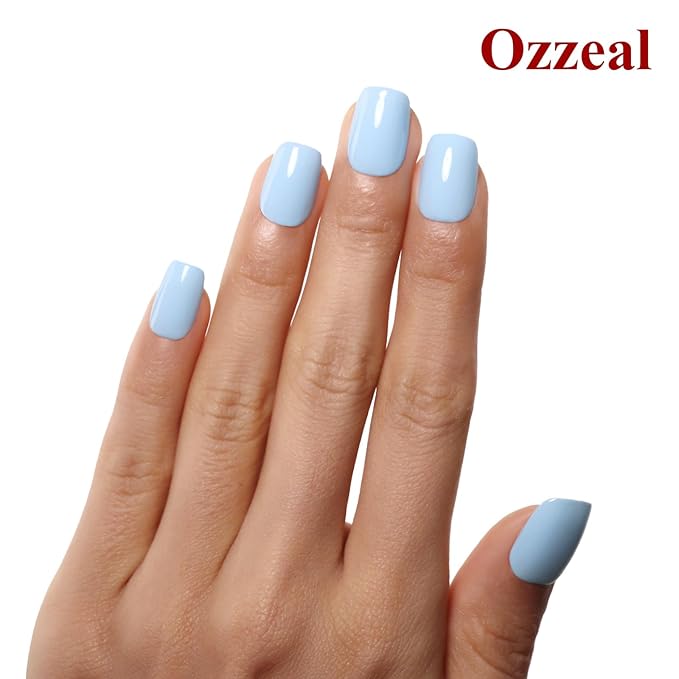 Gel Polish, 0.5 Fl Oz Light Baby Blue Gel Nail Polish Spring Summer Art Starter Manicure Salon DIY Soak off LED UV