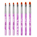 Yimart 7pcs UV Gel Nail Brush Nail Art Brush Nail Ar Pens Nail Brushes UV Gel Nail Polish Painting Drawing Brushes set Manicure Tools Set Kit