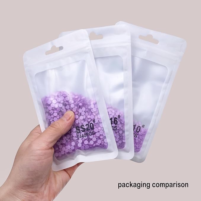 Flatback Glass Rhinestones,Bedazzler Gems 1440pcs Non Hotfix Crystal Rhinestones for Nail Charms Crafts Clothes Tumblers,Violet Neon,SS16
