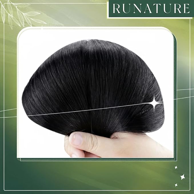 RUNATURE Nano Bead Hair Extensions Human Hair Sraight Nano Hair Extensions Human Hair Black, Tangle-Free for Women Natural Looking 12Inch 40g 50 Strands