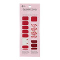 Dashing Diva Gloss Nail Strips - Girl Crush - UV Free, Chip Resistant, Long Lasting Gel Stickers - Contains 32 Wraps, 1 Prep Pad, 1 File
