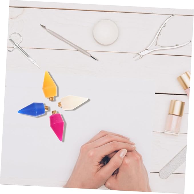 48pcs Rhinestone Picker Wax Replacement Head Tips for Nail Art Manicure Rhinestone Easy to Use for Gem Decoration and Crafting