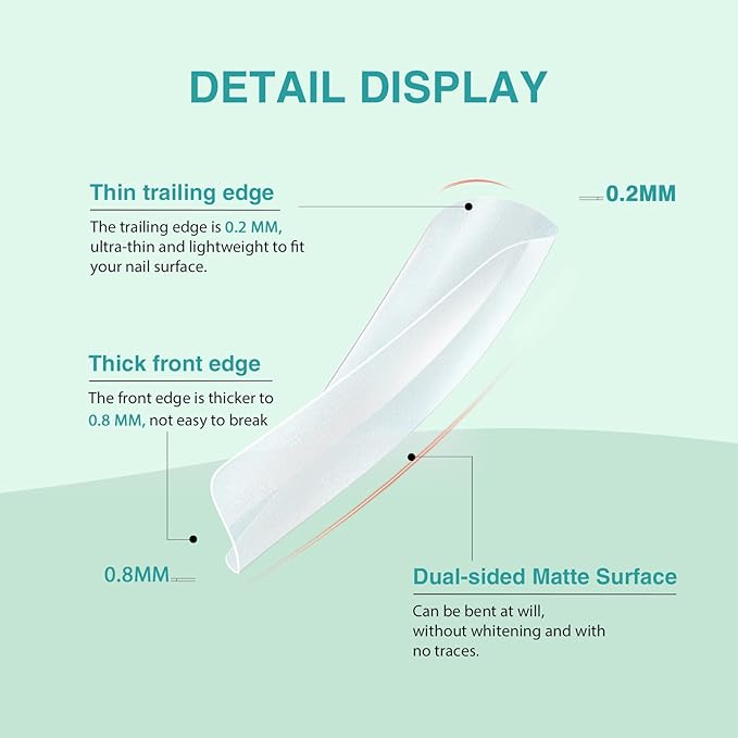 SAVILAND Square Nail Tips – Pre-File Soft Nail Gel Tips Matte Gels X Nails 15 Sizes Natural Nail Tips 360pcs Full Cover No Need Base Gel French Nails Easy to DIY Nail Art Nail Extension DIY Home Gift