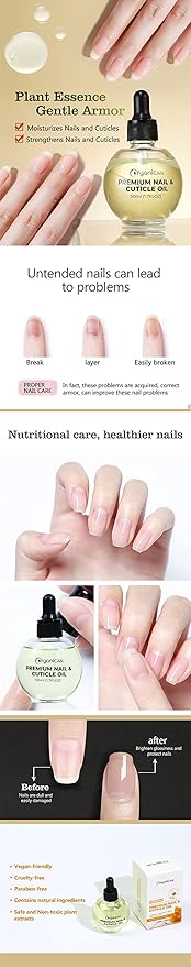 Premium Nail & Cuticle Oil – Almond & Vitamin E Hydrating Serum with Milk & Honey Formula | Nourishes Dry Cuticles & Supports Healthy Nails (50ml / 1.7 fl oz)