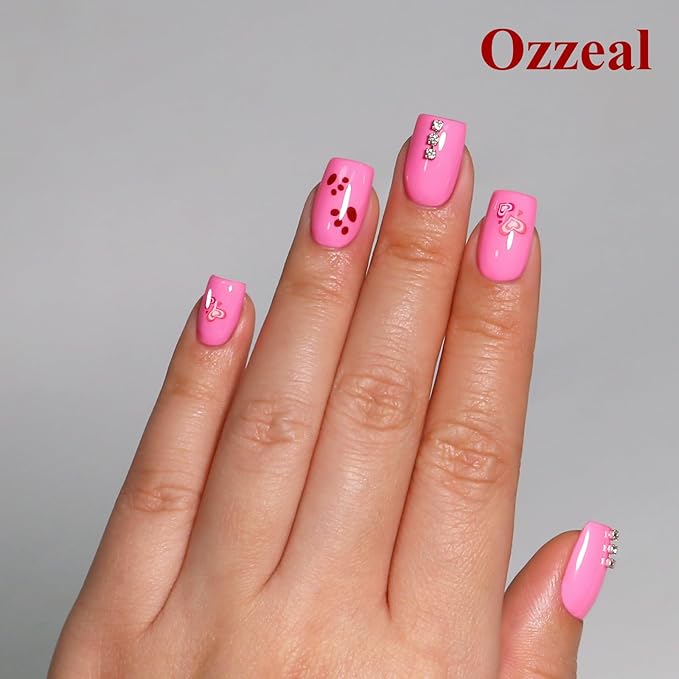Gel Polish, 0.5 Fl Oz Bright Pink Gel Nail Polish Spring Summer Soak off LED UV Gel Nail Polish Art Starter Manicure Salon DIY Nail Gel Polish Design