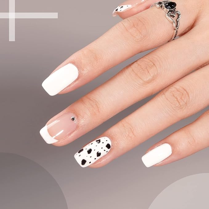 GAOY White Gel Nail Polish, 16ml Color 1002 Soak Off UV Light Cure Gel Polish for French Tips Nail Art DIY Manicure at Home