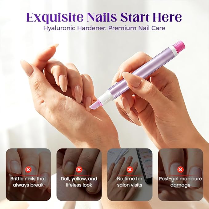 2 Packs 2-in-1 Cuticle Oil Pusher Pen, 2026 New Ceramic Cuticle Pusher & Oil Pen, Nail Care Pen for Hangnails, Dry & Damaged Nails, Moisturize Strengthen Brighten Nails Care (Pink)