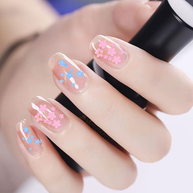 5packs Flower Nail Charms for Women Girls Nail Art Decorations Floral Designs for Art and Elegant Manicures