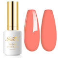 Imtiti Coral Gel Nail Polish, 0.5 Fl Oz Coral Peach Orange Gel Polish, DIY Nail Art Starter Manicure Salon Kit for Women Girls