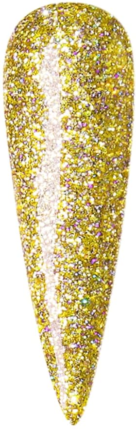 WAVEGEL Soak-Off Gel, Nail Lacquer & Acrylic/Dip Powder Matching Set - Princess Collection - #118 Gold Shine Glitter