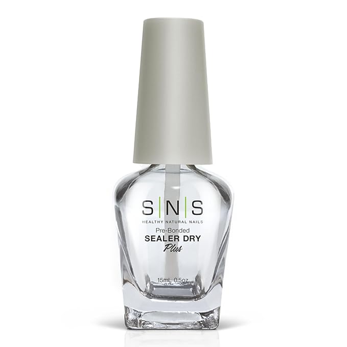 SNS Nail Polish for Nail Dip Powder, Sealer Dry - Sealing & Hardening Agent for Dip Powders - Brings Color & Hardens Manicure Layers - Low-Odor & No UV Lamp Required - 0.5 fl. oz.