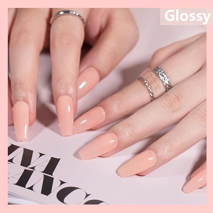 JODSONE Gel Nail Polish 16.5ml Light Nude Gel Polish Nail Soak Off U V LED Nail Lamp Art Manicure Salon DIY Home Gift for Women Girls
