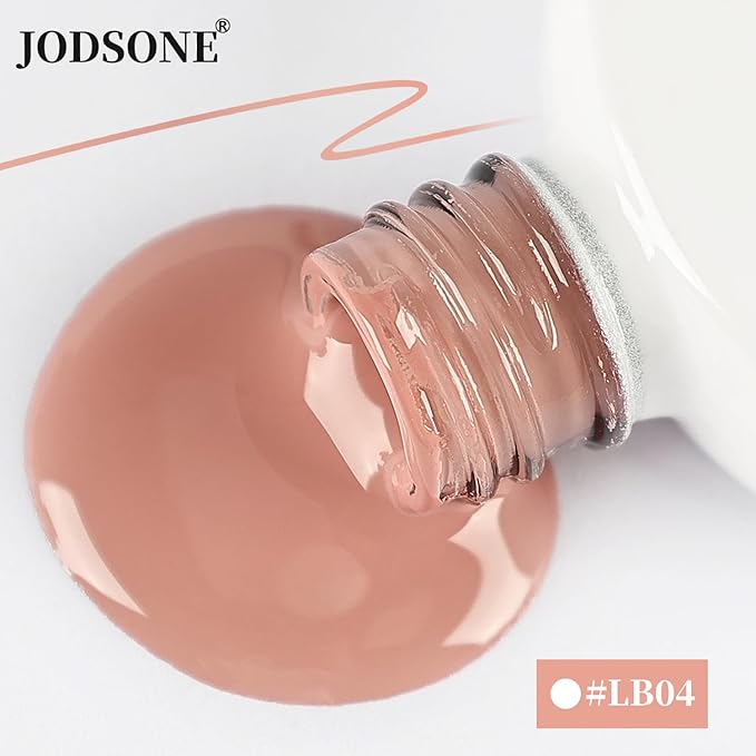 JODSONE Nude Swirl Nail Art Liner Gel Polish,10ml Classic Color 3D Nail Art Pens Effect Nail Print Design with Thin Brush for French Tips Manicure Painting DIY at Home - LB04