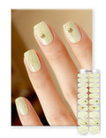 Semi Cured Gel Nail Strips | Built-In Gel Top Coat | UV Light Required | Salon Quality, Easy Application And Removal (Golden Whisper)