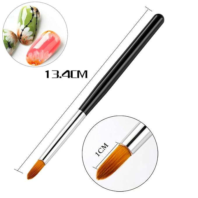 DANNEASY 6Pcs Nail Art Brush Oblique Head French Tips Nail Brush Ombre Nail Brush Nail Design Brushes Nail Painting Tools Nail Art Supplies