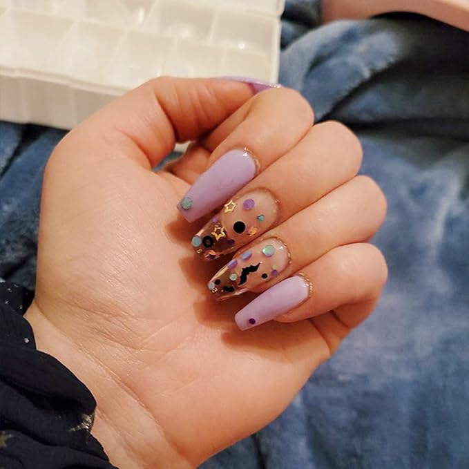 Medium Coffin Acrylic Nail Tips, 500pcs Soft Gel Full Cover Nail Tips Coffin Nails Long Fake Nails Clear Acrylic Nails Ballerina Press on Nails Artificial Nails Extensions With Case, 11 Sizes