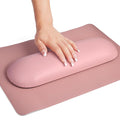 Nail Arm Rest Pillow and Mat Luxury Salon Manicure Armrest Cushion Nail Art Hand Holder Manicure Hand rest Cushion Pad Tool for Nail Tech Manicurist (With Mat, Pink)