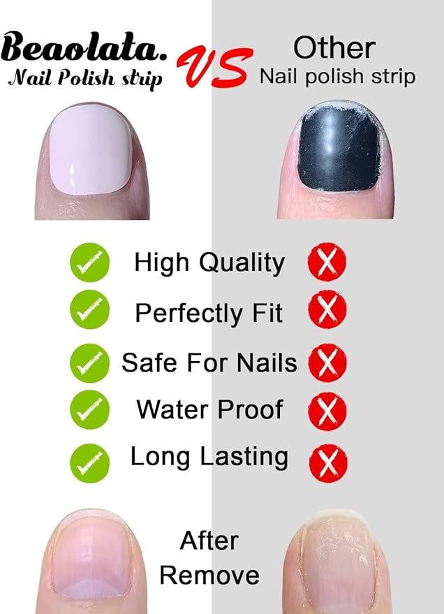 Nail Polish Strips, 32PCS Salon Quality Wraps, Long Lasting Gel Nail Stickers for Women Easy Apply& Remove (Red Velvet Ribbon Glitter)