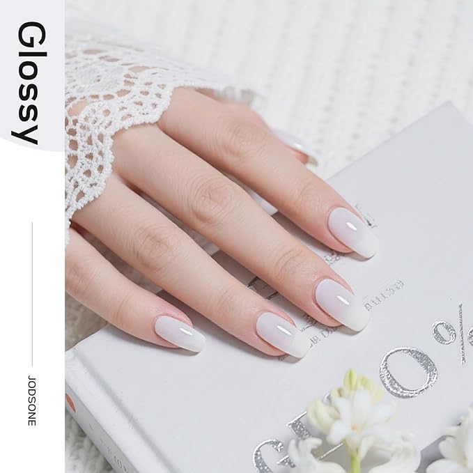 JODSONE Gel Nail Polish Ash Gray U V 16.5ml LED Soak Off Nail Color for Home Manicures Ash Gray Lacquer for Solid Designs Gift for Women