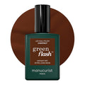 Manucurist Green Flash LED Chestnut Brown Gel Nail Polish - Vegan, 12-Free, Plant-Based - Strengthens and Protects the Nail - Gel Polish - Made in France - 0.5 fl oz