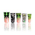 LOVFUL Press on Nails Dare to Roar French Tip | Handmade with Full Covered Crystals | Reusable Full Cover Nails | Duck Classic Regular 1.3 in | H153-S