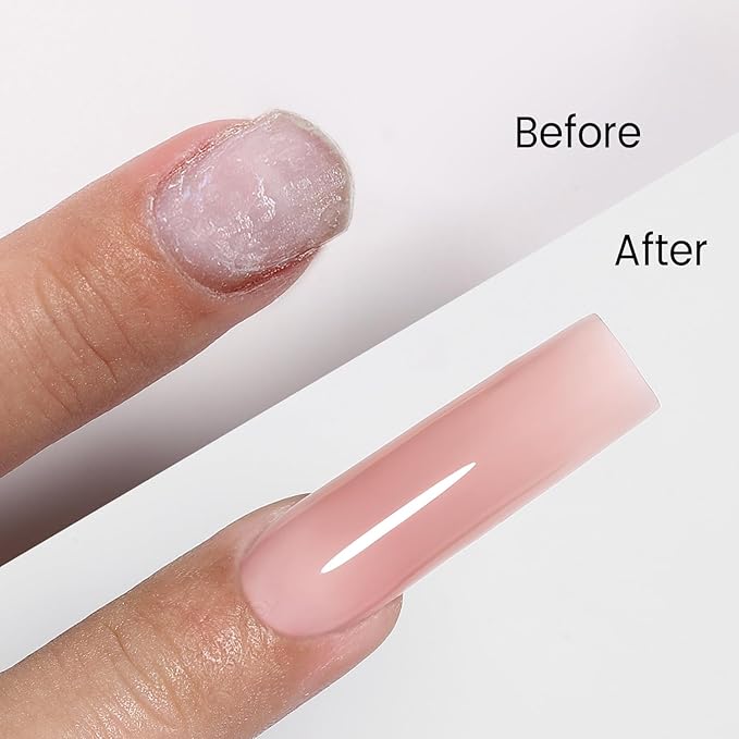 50g Builder Gel for Nails, Long-Lasting Soak-Off Nail Extension Gel for Beginners & DIY Home Salon Manicure(YMH15-Pink Apricot Nude)