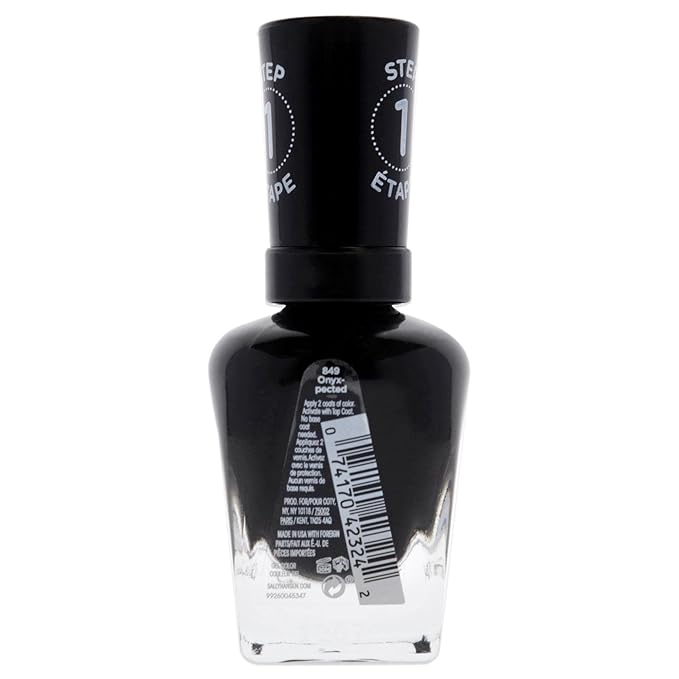 Sally Hansen Miracle Gel Nail Polish, Shade Onyx-pected 849 (Packaging May Vary) (Pack of 3)