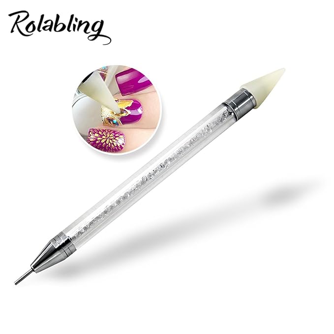 Nail Art DIY Decoration Set 12 colors rhinestones & 24pcs Nail Art Glitter & 1pc Dotting Pen & 3pcs Nail Brush & 3pcs Nail Striping Brush