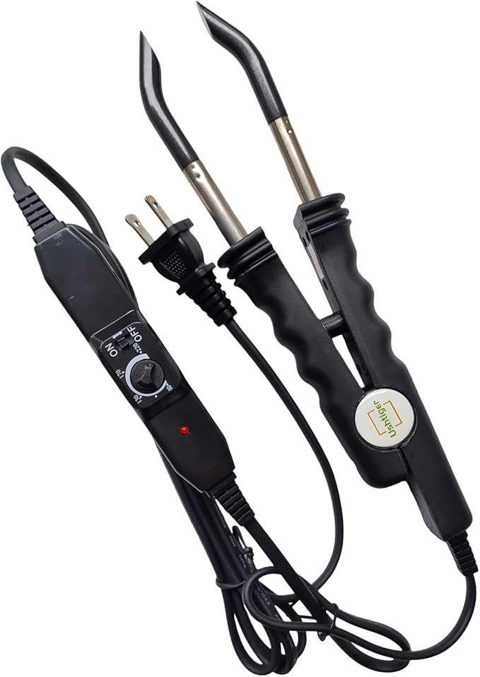Fusion Extension Tools Hair Extension Connector Machine Pre Bonded Keratin Flat Tips Heat Connector Wand Iron Full Tool Kit Hot Fusion Iron Bonding For Diy And Salon Use K Tip Black