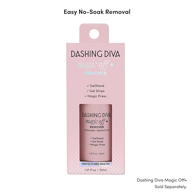 Dashing Diva Gloss Nail Strips - Ghostly Touch - UV Free, Chip Resistant, Long Lasting Gel Nail Stickers - 3-Piece Glow-In-The-Dark Manicure Set - Contains 32 Wraps, 1 Prep Pad, 1 File