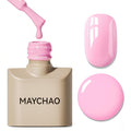 MAYCHAO 15ML Gel Nail Polish 1Pc Pink Gel Polish Soak Off UV LED Nail Lamp Curing Nail Polish for Nail Art Manicure Salon DIY at Home, 0.5 OZ