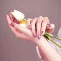 DANNI & TONI Semi Cured Gel Nail Strips Rose Gold (Bronze Goddess) Mirror Glaze Nail Wraps 28 Stickers