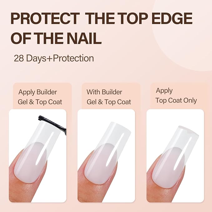150Pcs French Gel Nails, Vansiho White French Tip Press on Nails, Milky White Long Square Soft Gel Nail Tips, Acrylic Fake Nails for Nail Art DIY 15 Sizes