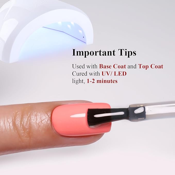 Pastel Gel Polish, 0.5 Fl Oz Light Pink Gel Nail Polish Spring Summer Soak off LED UV Gel Nail Polish Art Starter Manicure Salon DIY Nail Gel Polish