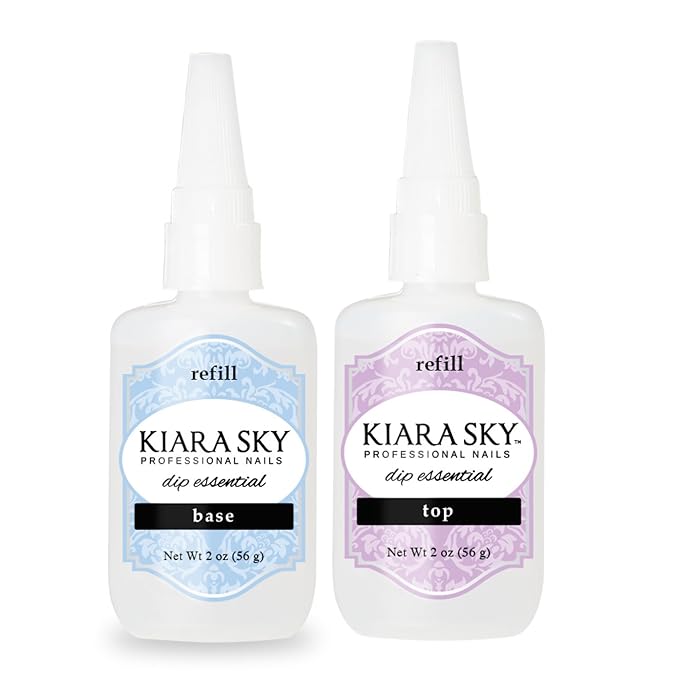 Kiara Sky Dip Essentials 2 oz Refill - Base and Top Coat Duo