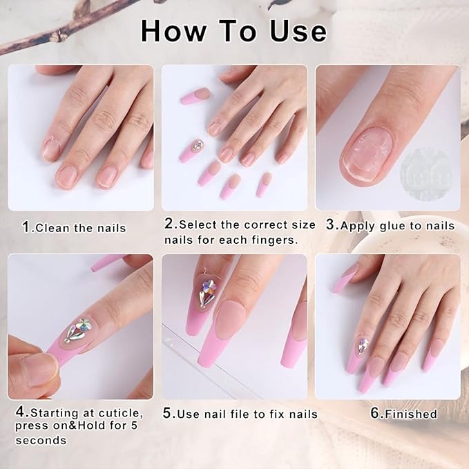 24pcs Christmas Press on Nails Short Square Fake Nails Cute Reindeer False Nails with 3D Pearl Gold Silver Gems Design Winter Pink Glossy Glue on Nails Full Cover Artificial Stick on Nail for Women