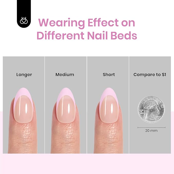 Beetles Spring Press On Nails 224 Pcs 7 Colors, French Tip Nails Short Almond Classic Fake Nail Tips, Pastel Romance Macaron Soft Gel Nails False Nails Art DIY For Women