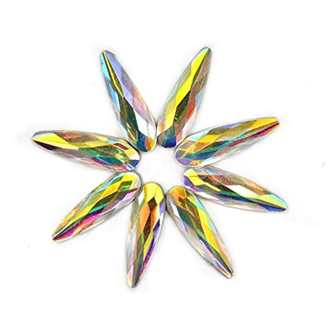 Nail Art Water Drop Rhinestones Flatback 3D Crystal Stones Manicure Decorations 50Pcs