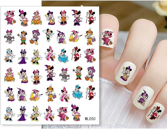 8 Sheets Laser Halloween Nail Art Stickers Decals Cute Ghost Cartoon Self Adhesive Nail Design Supply Laser Pumpkin Ghost Nail Stickers for Women Girls DIY Manicure Halloween Nail Decals Decoration