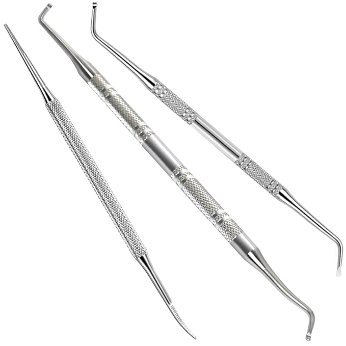 Teenitor Pedicure Tools for Feet, Toenail File and Lifters, Ingrown Toenail Removal Kit Pain Relief (Silver)