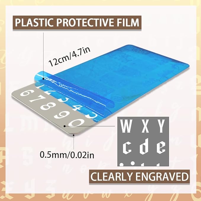 PH PandaHall 6pcs Letter Nail Stamping Plates Alphabets Patterns Nail Art Design Number Nails Art Stencil Personalized Typeface Manicure Image Plate for Women DIY Print Manicures Salon Supplies