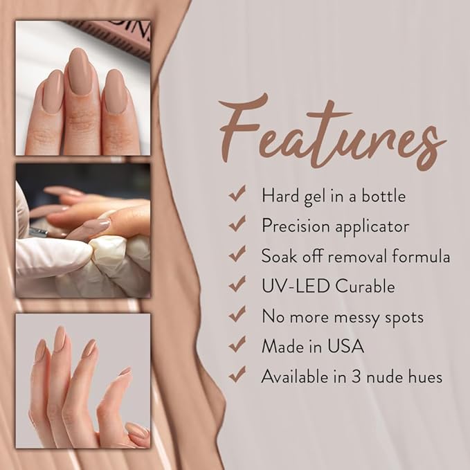 IBD Building Gel, Hard Gel Nail Extension, Barely Nude, Soak-Off, Nail Builder Strengthener, 0.5 fl oz
