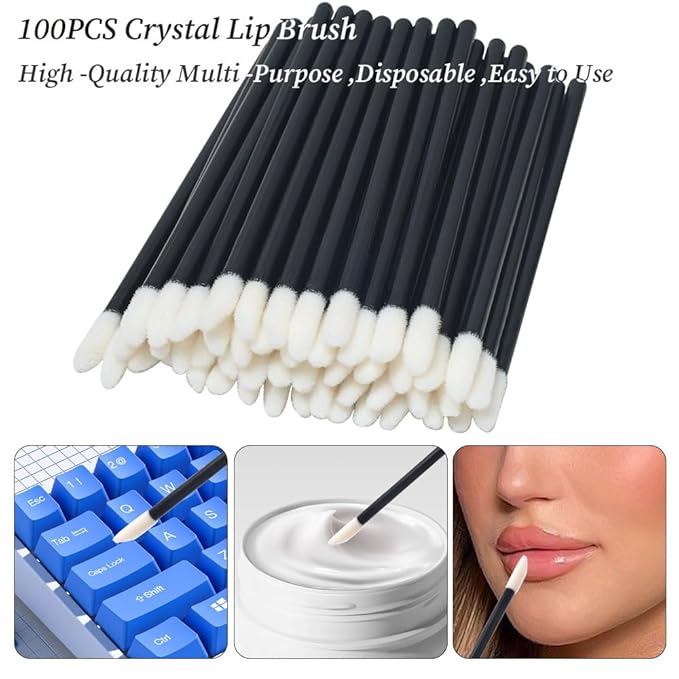 300 Pack Disposable Spoolies Brushes Sets Mascara Wand Lip Brushes Cotton Swab for Eyebrow Eyelash Extension Tattoo Lipstick Applicator