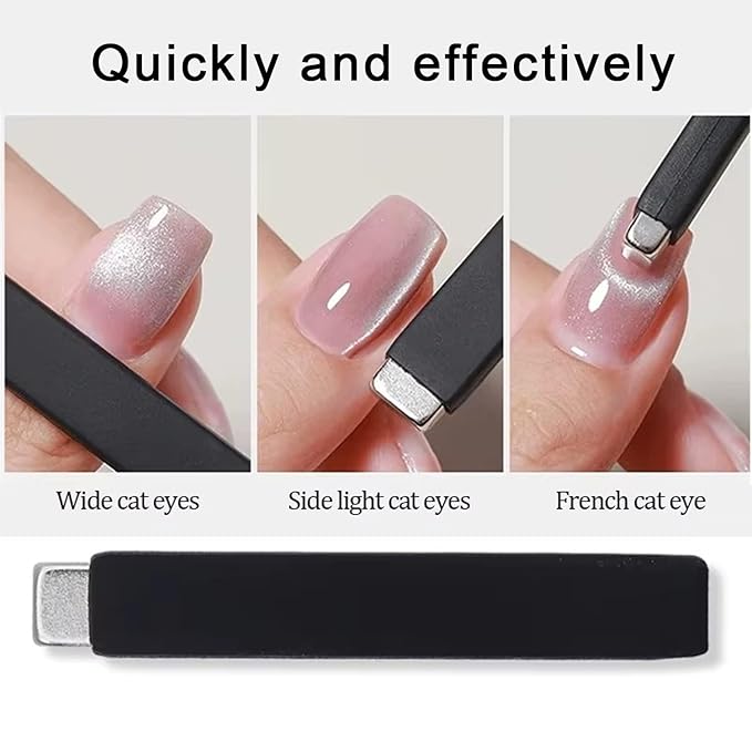 9PCS Mix-Style Cat Eye Nail Magnet For Nails Cylinder Cat Eye Magnet For Nails Gel Polish Magnetic Nail Art Magnets Stick Pens For 3d Cat Eye Nail Polish Magnet For Manicure Tools Set