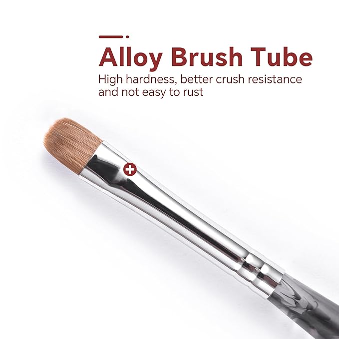 Kolinsky Sable Nail Brush French Nail Brush 2 Way Professional UV Gel Acrylic Nail Art Brush with Dotting Tool for French Manicure Cuticle Clean Up Nail Art Design Brush (8#)