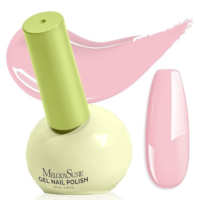 MelodySusie Highly Pigmented Gel Nail Polish, 0.56 Fl Oz Soak Off UV LED Pink Gel Polish, Plant-Based Formula, 16.5ml Tilt-and-Stand Bottle, TPO & HEMA Free, Gift for Nail Art at Home & Salon